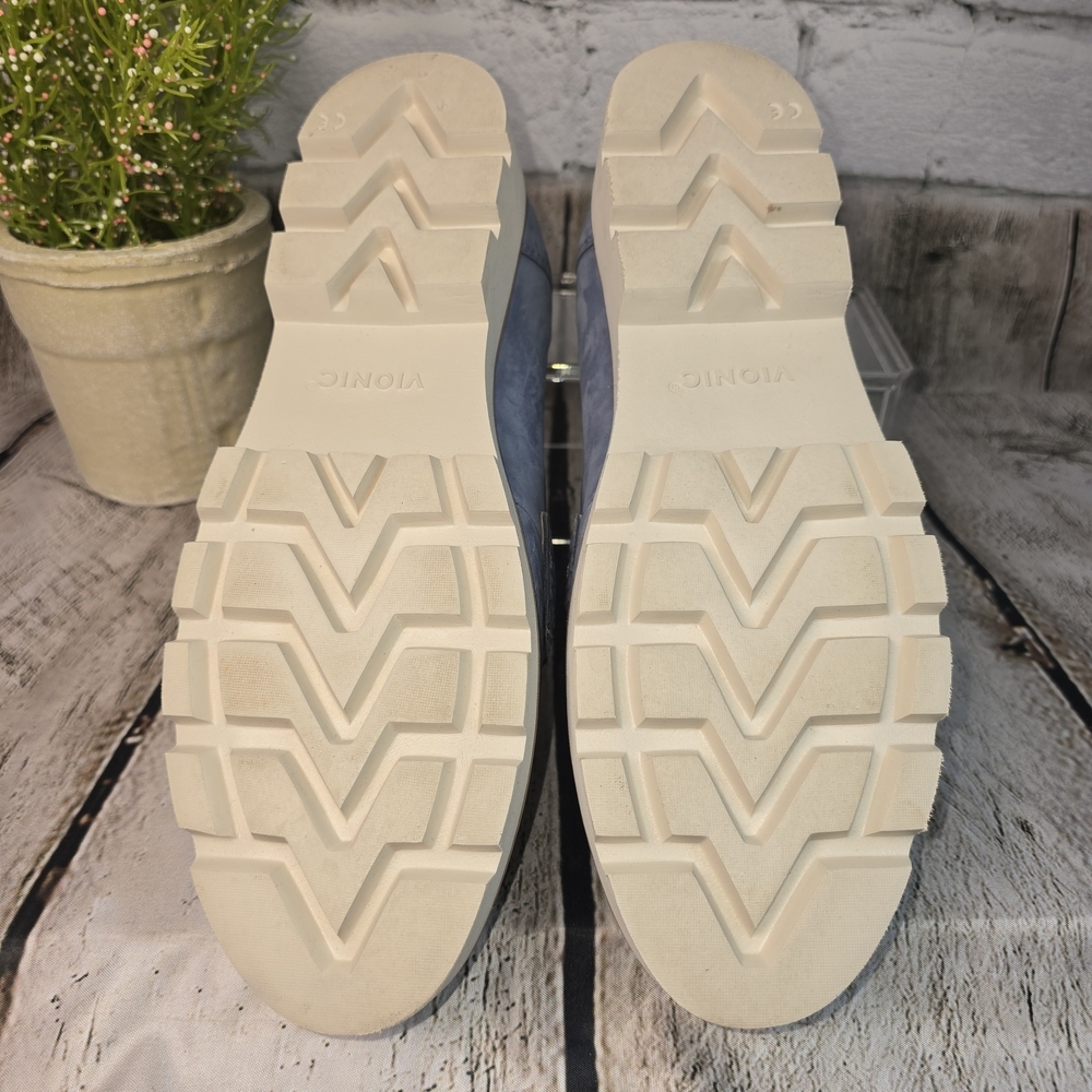 Vionic Cheryl Light Blue Platform Supportive Loaf… - image 5